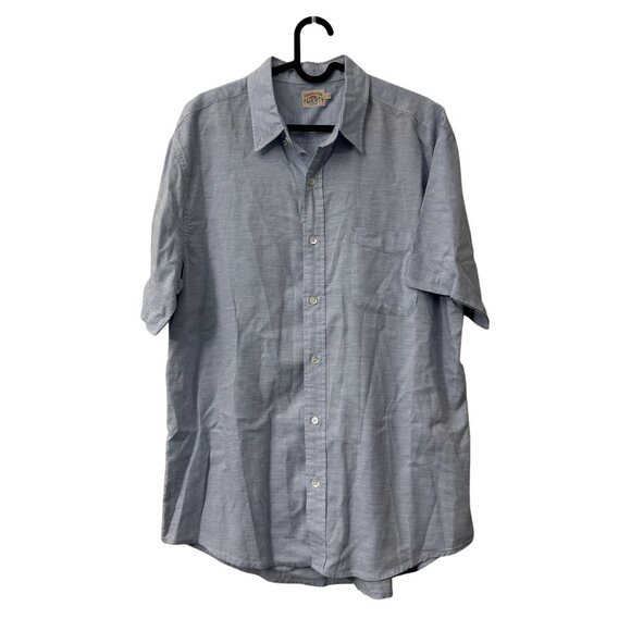 Faherty Light Blue Short Sleeve Button Shirt Mens Size Large - Picture 1 of 5